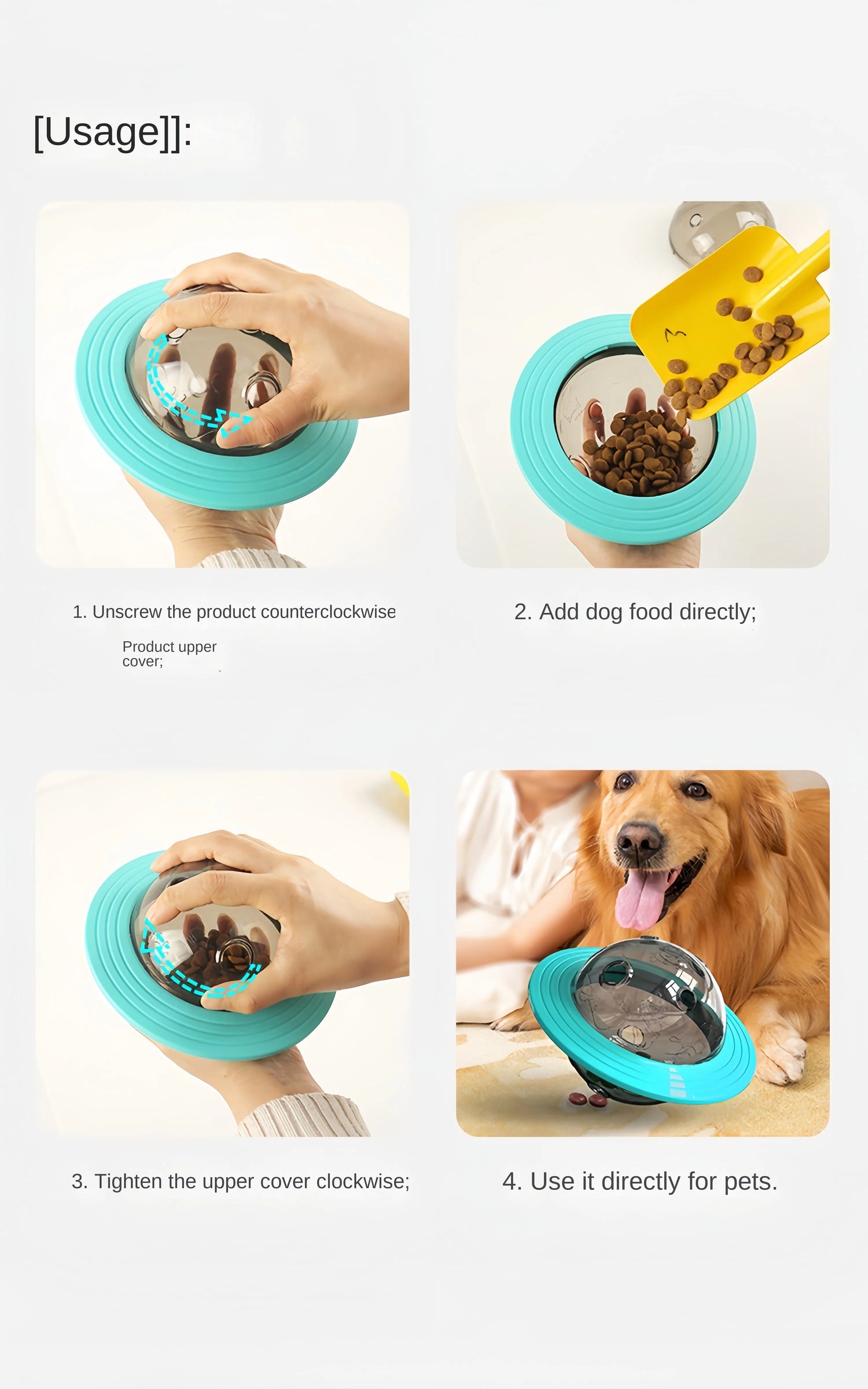 Dog Toys Increase Intelligence Elliptical Track Rolling Ball Leaky Food Develop Good Habits Sturdy Durable Interactive Pet Toy