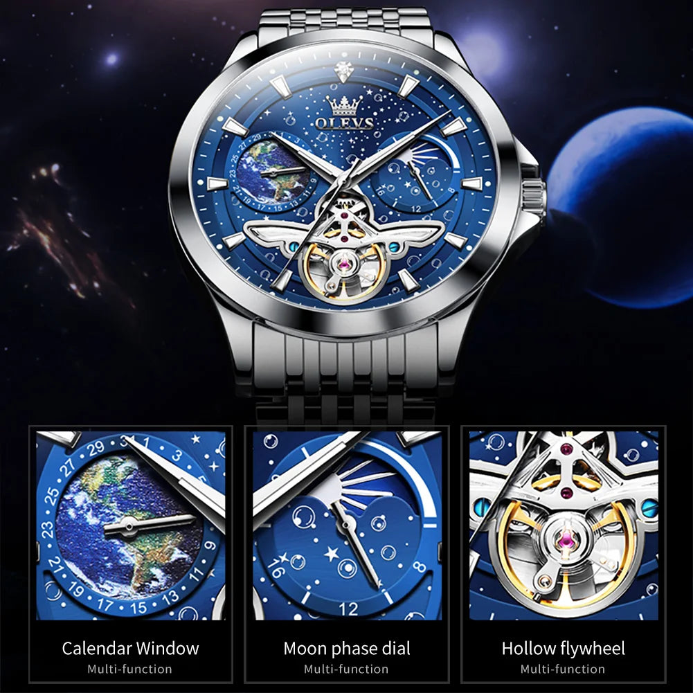 OLEVS Tourbillon Men's Watch Luxury Brand