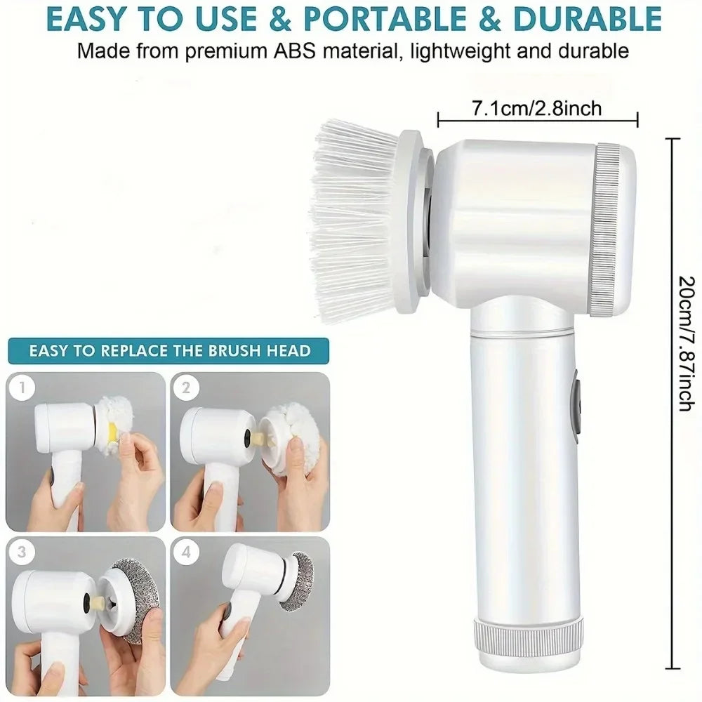 New Power Scrubber 5 Replaceable Brush Heads.