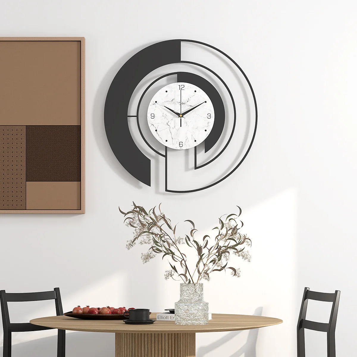 Living Room Luxury Wall Clock Metal.