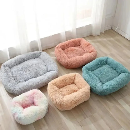 Rectangle Plush Dog Bed Winter Warm Mat