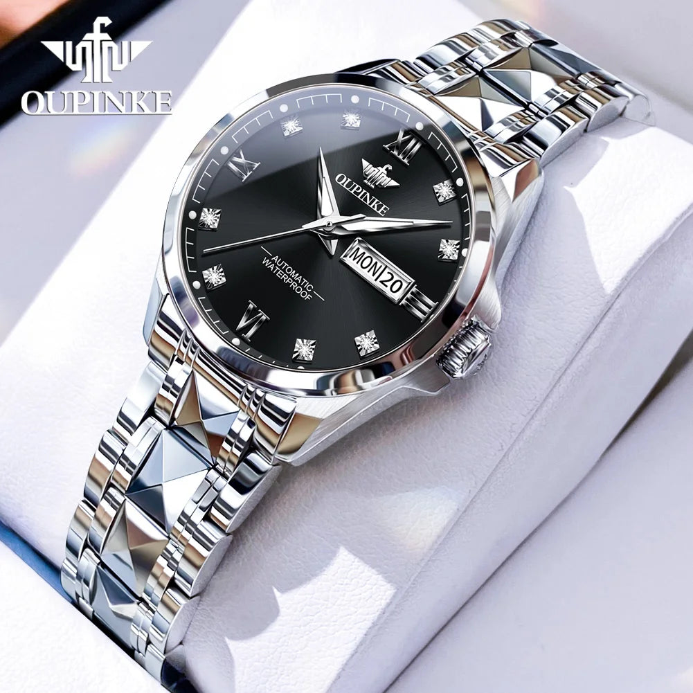 OUPINKE 3262 Couple Watches for Men Women Dual Calendar Display Waterproof Lover Wristwatch Luxury Brand Original Couple Watch