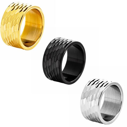 Stylish stainless steel ring for parties.