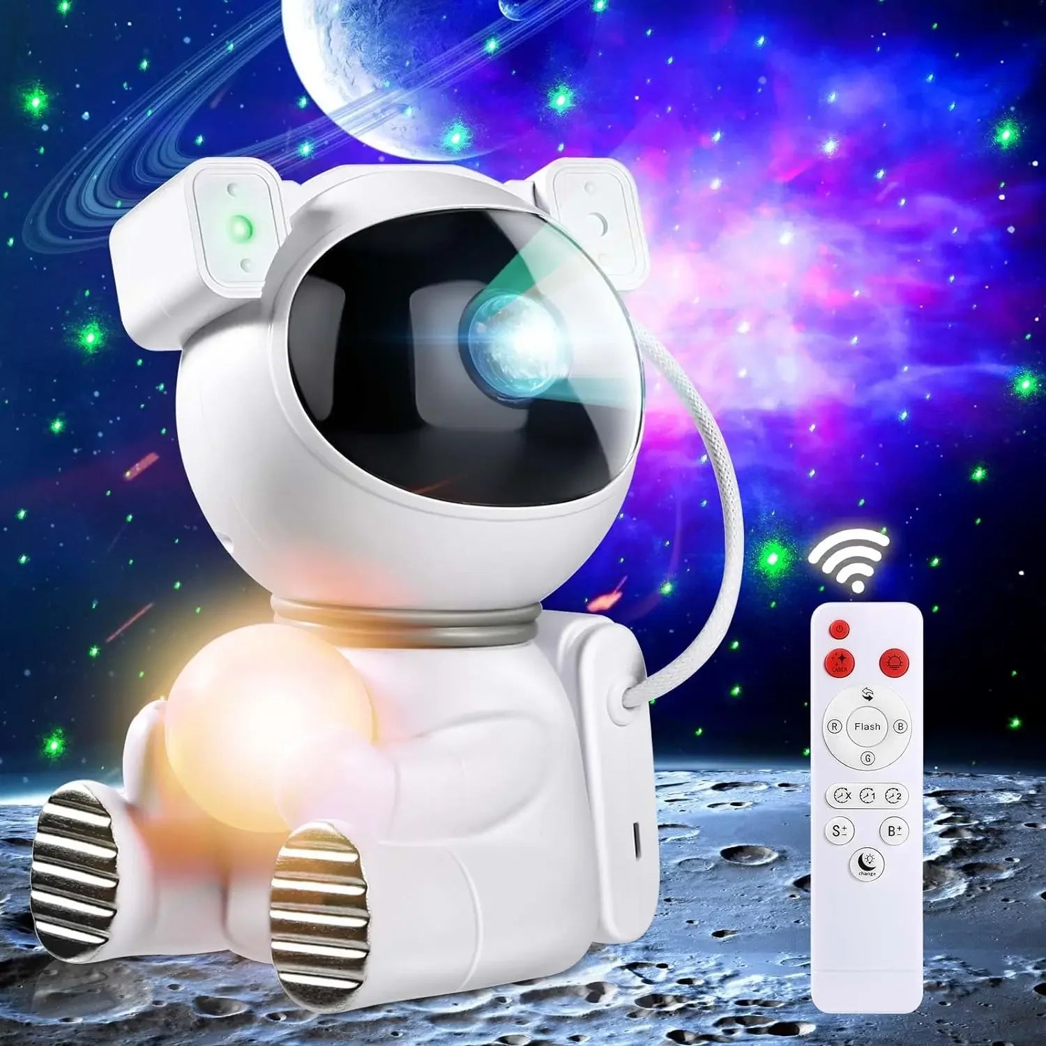 Transform Your Space with the Astronaut Star Galaxy Projector Lamp