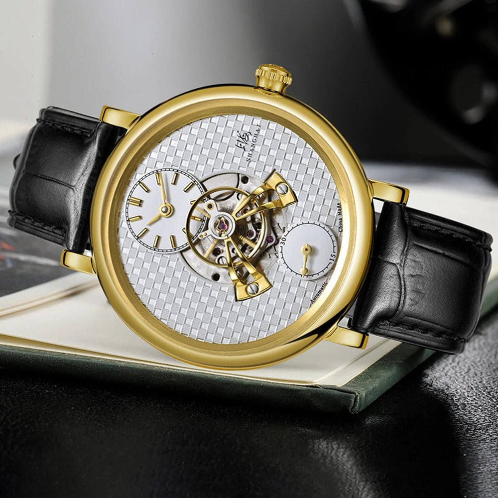 Shanghai Tourbillon Watch Men 40mm Luxury.