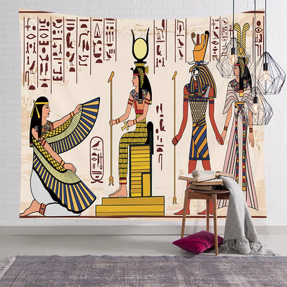 Ancient Egyptian Wall Tapestry Retro Decoration .