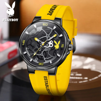 PLAYBOY Fashion Casual Watch for Men Luxury Waterproof.