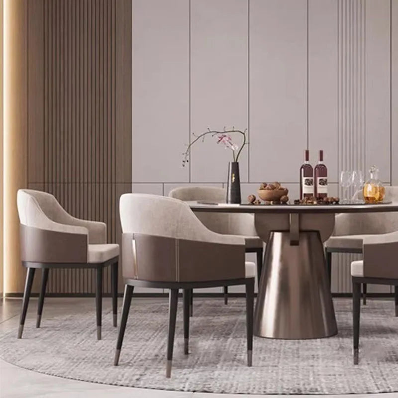 Luxury Dining Chairs Modern Metal Legs.