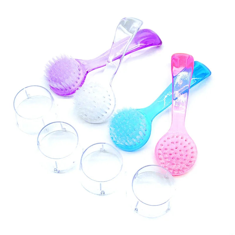 1Pc Acrylic Nail Brush Plastic Soft Remove Dust Make Up Washing.