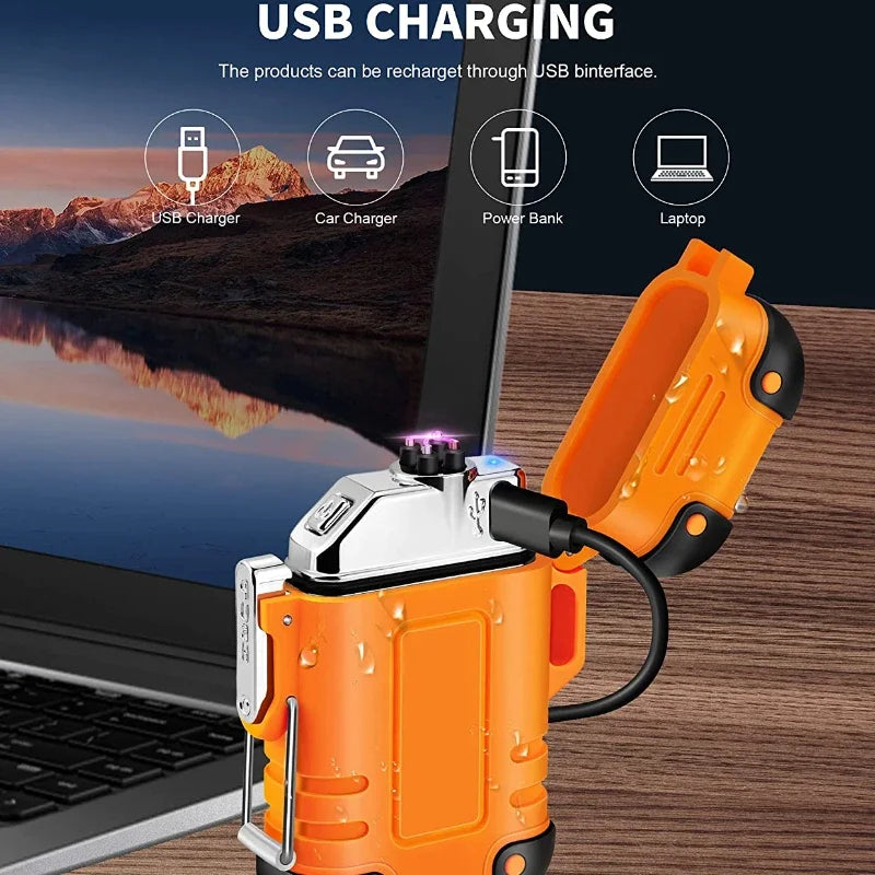 Waterpro lighter USB charging windproof plasma.