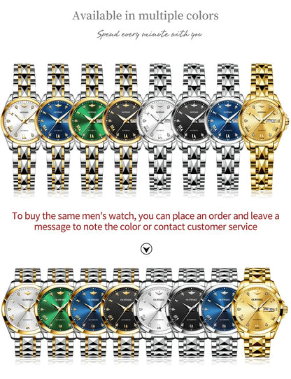 OUPINKE 3171 Women Watch Top Original Luxury Brand Automatic Mechanical Watch Waterproof  Date week Watches For Women Freebie