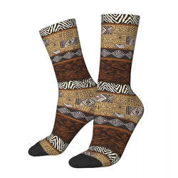 Funny Men's Socks Abstract Mixed African.