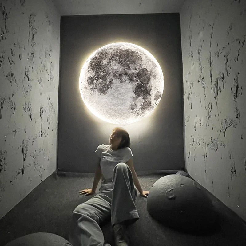 Northern Europe Modern Fashion Creative Moon Earth Wall Lamp Living Room, Bedroom Study Restaurant Decoration LED Wall Lamp