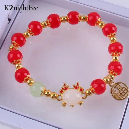 Chinese Style Zodiac Dragon Fu Sign Bracelet