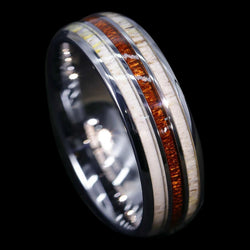 Trendy Wood Grain Stainless Steel Rings for Men Accessories Anniversary Party Gift Wedding Band Fashion Men Rings