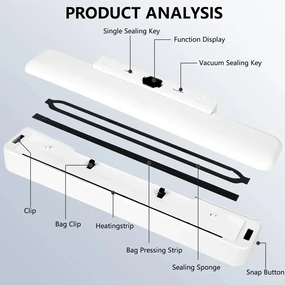 Automatic Vacuum Sealer Machine for Food Storage.