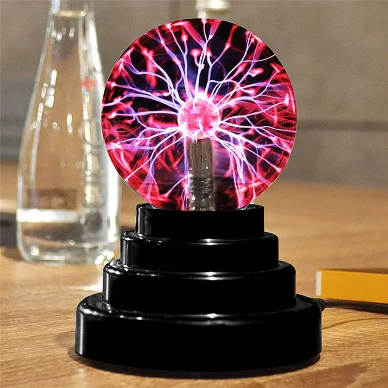 Novelty Magic Crystal Plasma Ball Touch Lamp 3/4/5/6/8Inch LED Night Light Kid Birthday Christmas Gift Decor Electrostatic Flash