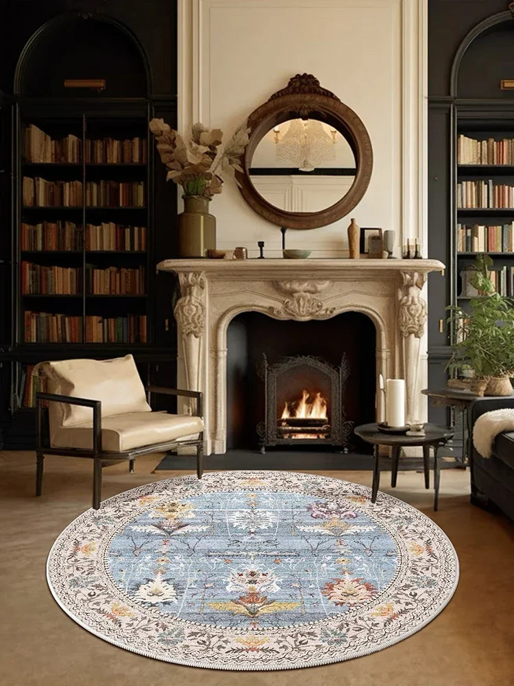 Artistic Round Rug Dirty-resistant Living Room.