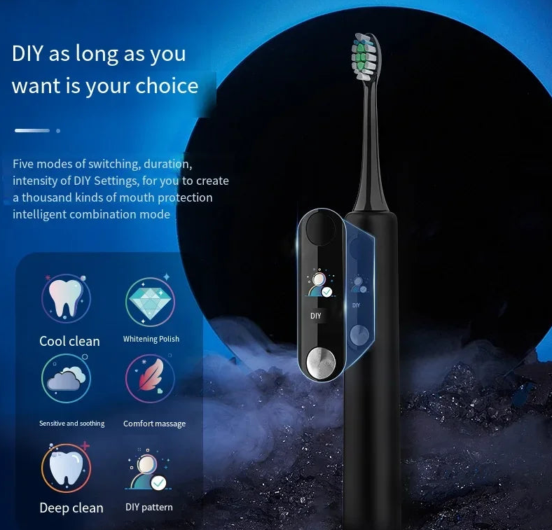 Sonic Electric Toothbrush Smart LCD Screen.