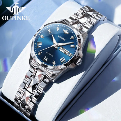 OUPINKE 3171 Women Watch Top Original Luxury Brand Automatic Mechanical Watch Waterproof  Date week Watches For Women Freebie