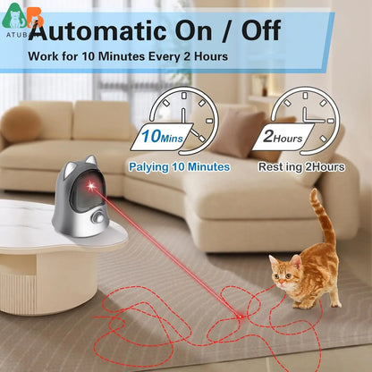 ATUBAN Interactive Laser Pointer Cat Toys for Indoor Cats,Cat Laser Toy Automatic for Bored Indoor Adult Cats/Kittens/Dogs