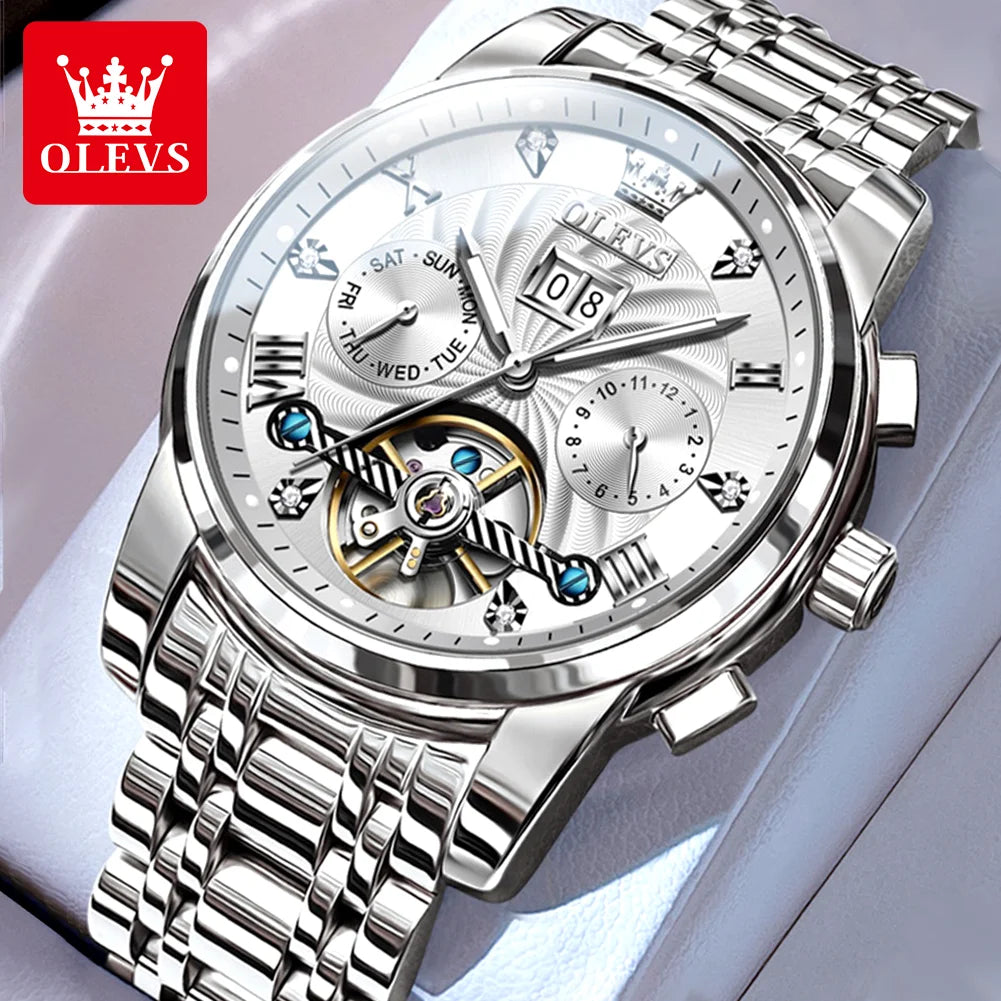 OLEVS Men's Classic Business Calendar Watch.