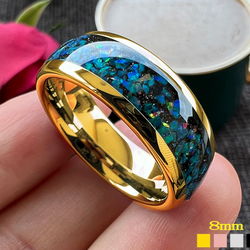 Richard Beautiful Galaxy Opal Ring Tungsten