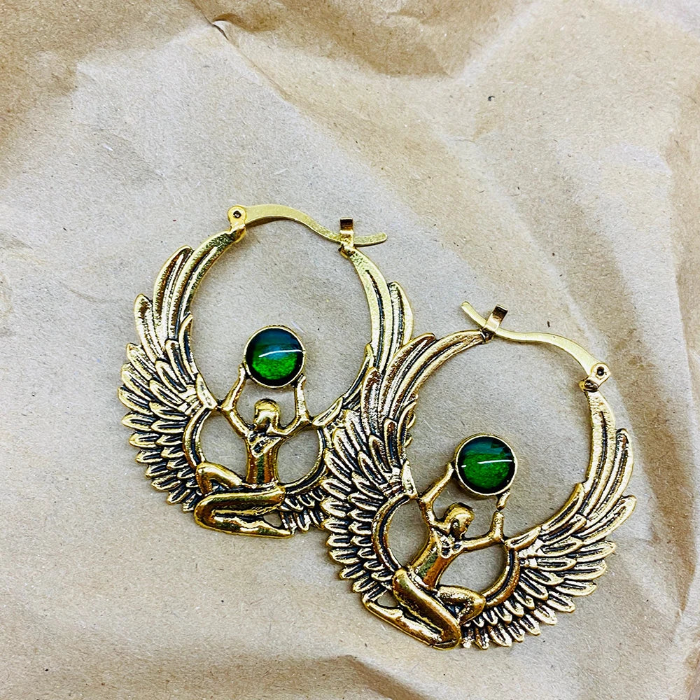 Ancient Egyptian Mythology Wings Earrings for Women.