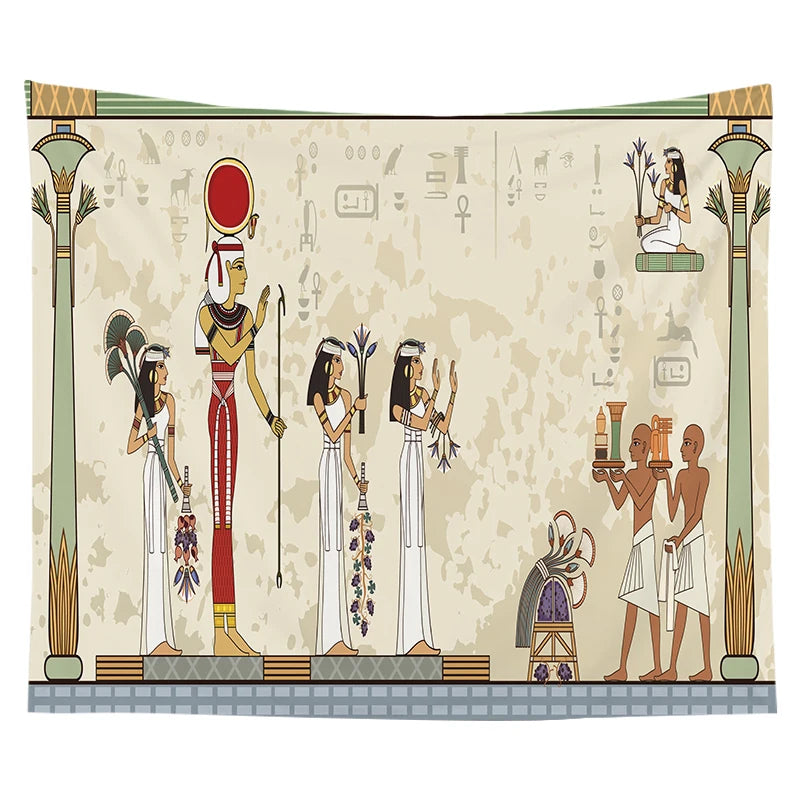 Ancient Egyptian Wall Tapestry Retro Decoration .