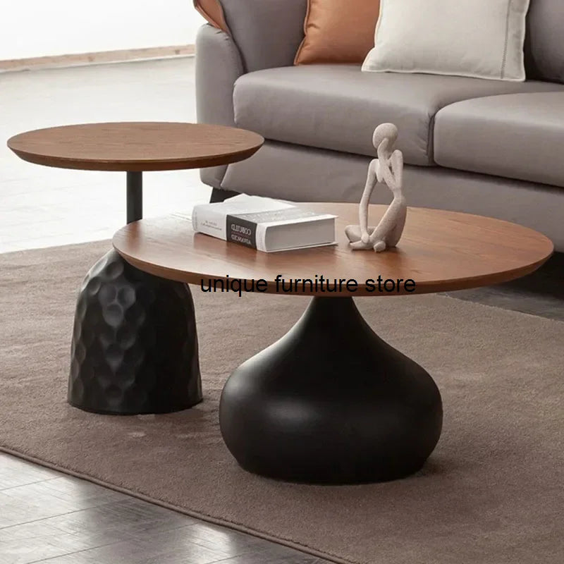 Luxury Nordic Coffee Table Round Minimalist Italian Center Side Table Dinner Writing Service Mesas Bajas Living Room Furniture