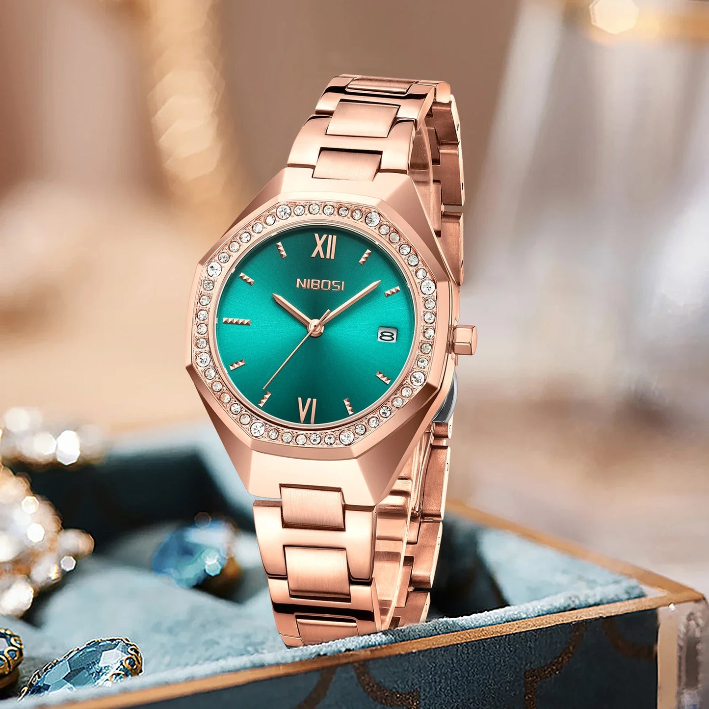 NIBOSI Women Luxury Watches Top Brand Luxury Quartz.