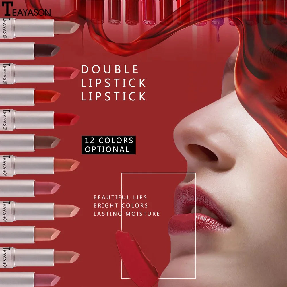 2 in 1 Lipstick Long Lasting Velvet Matte.