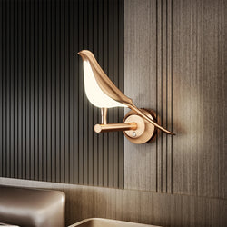 Gold Bird LED Wall Lamp, Rotatable Acrylic