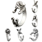 6 Style Dog Rings for Women, Girls.