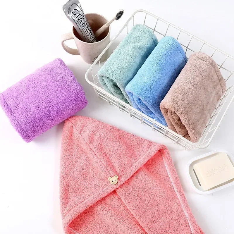 Women Hair Drying Hat Quick-Towel.