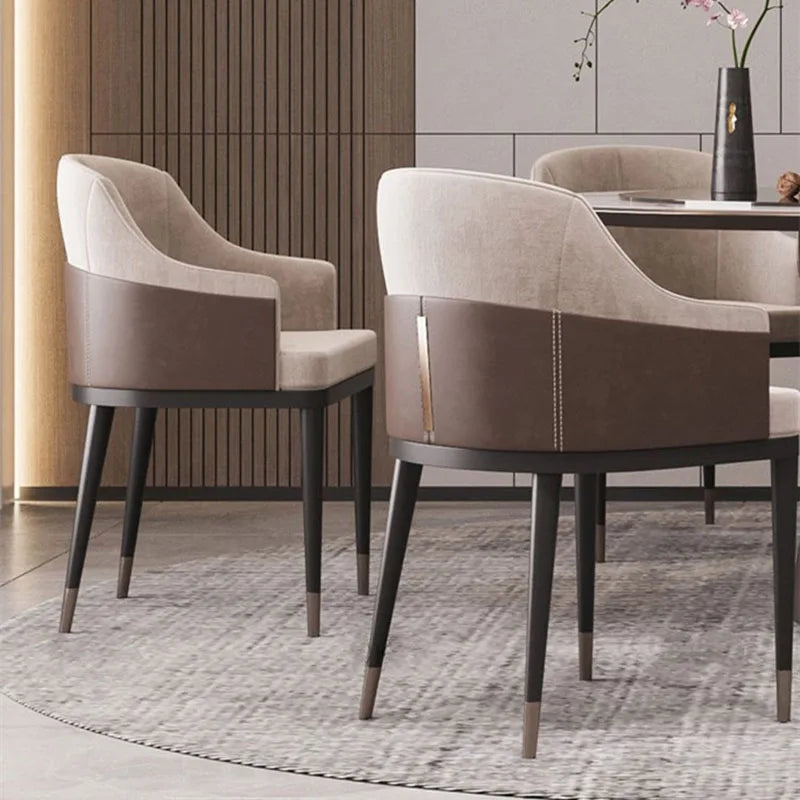 Luxury Dining Chairs Modern Metal Legs.