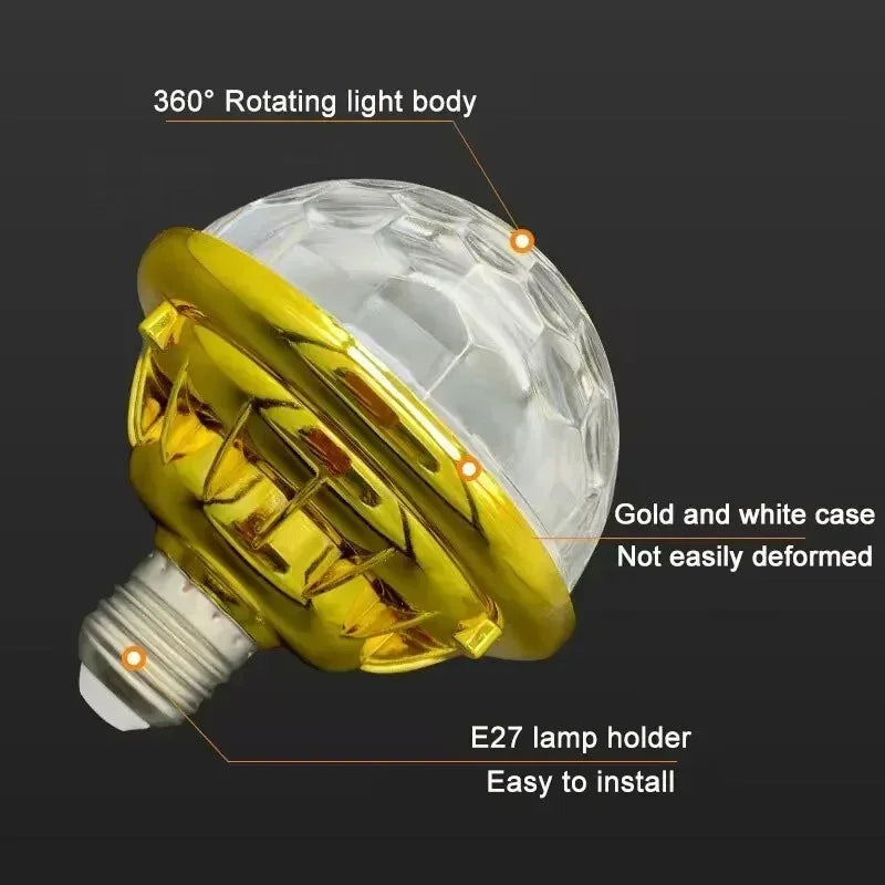 Colorful E27 Rotating Atmosphere 360 Magic Ball.