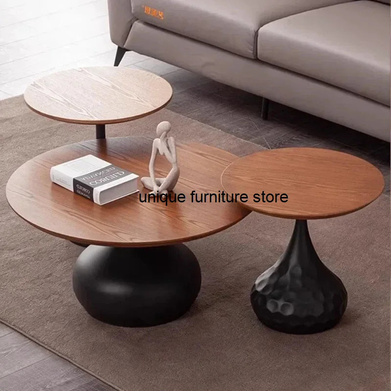 Luxury Nordic Coffee Table Round Minimalist Italian Center Side Table Dinner Writing Service Mesas Bajas Living Room Furniture