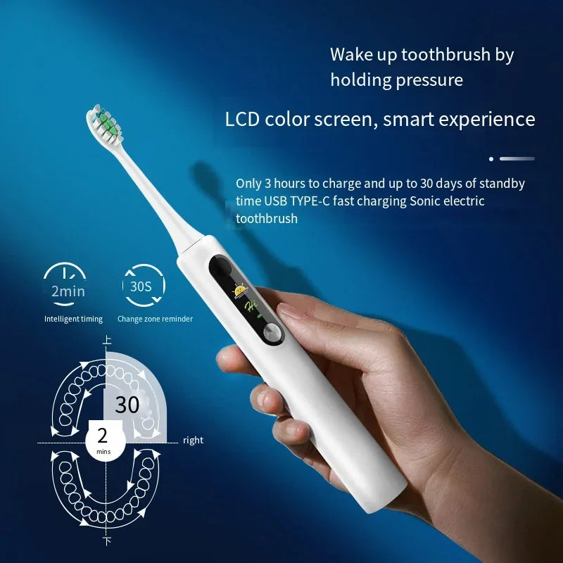 Sonic Electric Toothbrush Smart LCD Screen.