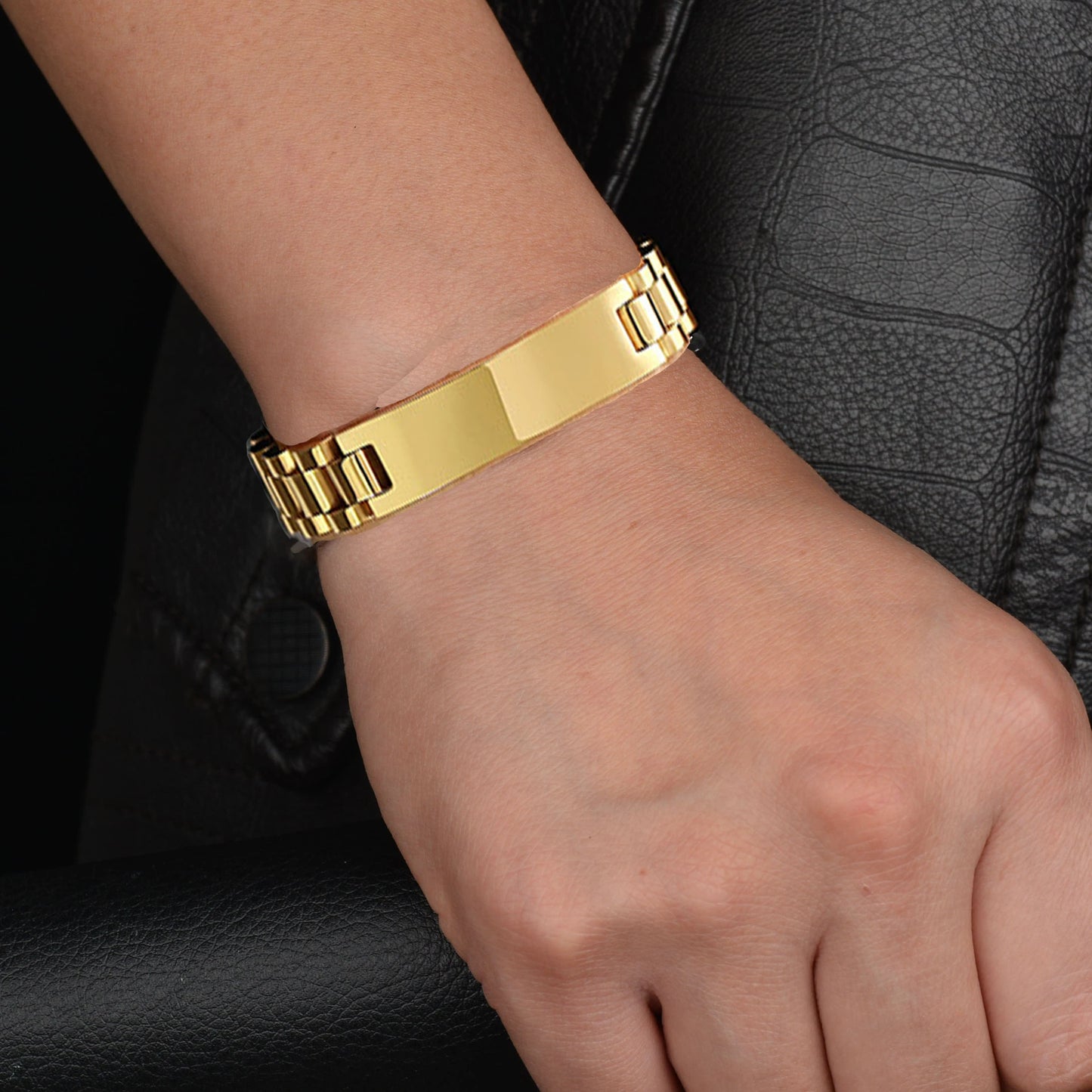 Personalised Engraved Name Date Bracelets for Women.