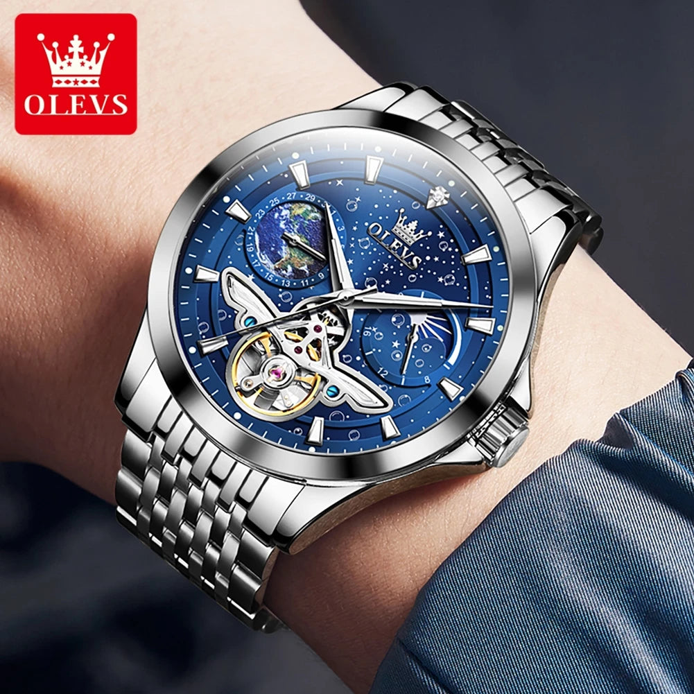 OLEVS Tourbillon Men's Watch Luxury Brand