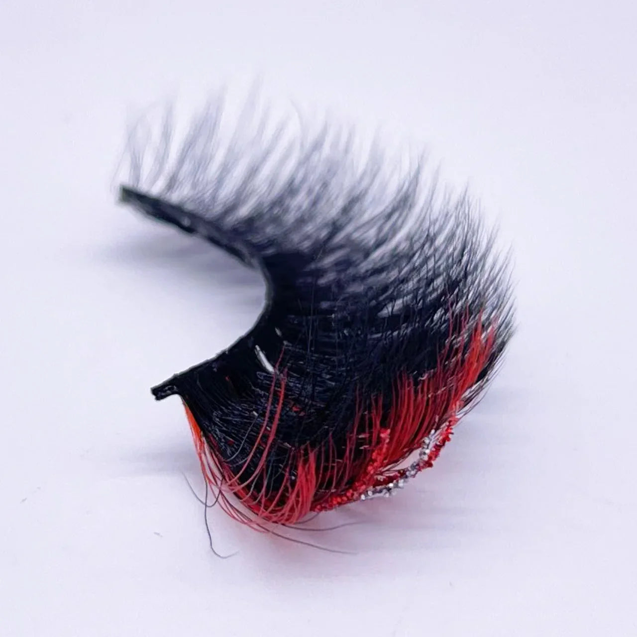 New glitter ombre Colored Lashes 20MM Mink Lashes Wholesale Dramatic Colorful Natural Eyelashes Extension Make up Fake Eyelashes