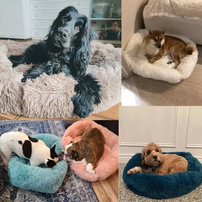 Rectangle Plush Dog Bed Winter Warm Mat