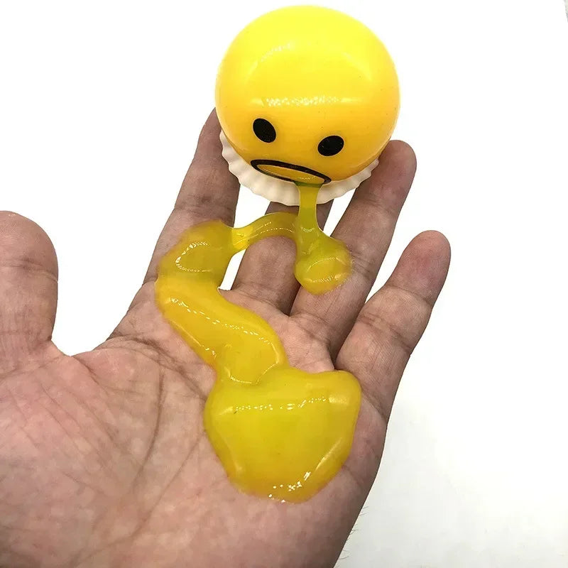 50PC Squishy Puking Egg Yolk Stress Ball With Yellow Goop Relieve Stress Toy Funny Squeeze Tricky Antistress Disgusting Egg Toys