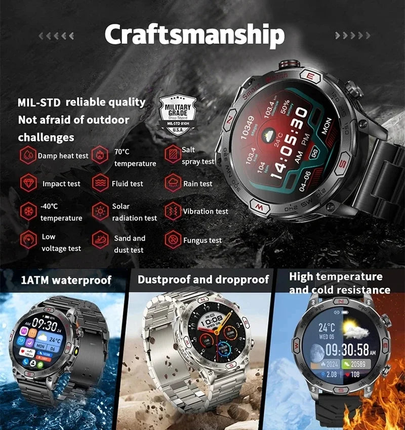 2024 New Outdoor Military GPS Smart Watch.