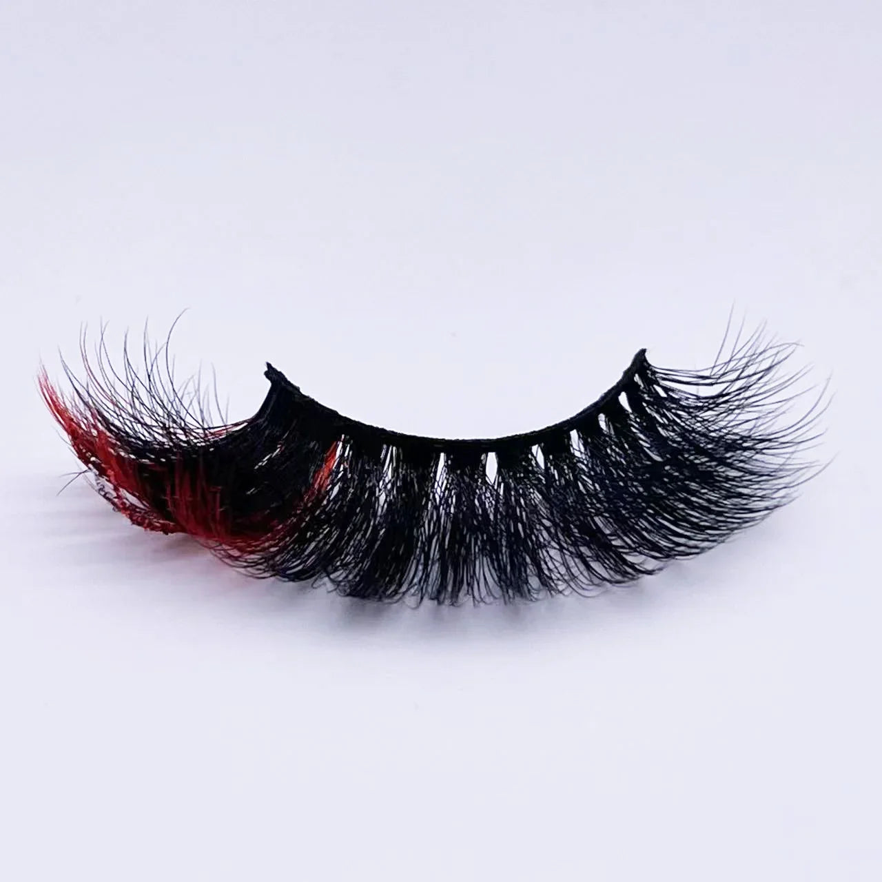 New glitter ombre Colored Lashes 20MM Mink Lashes Wholesale Dramatic Colorful Natural Eyelashes Extension Make up Fake Eyelashes