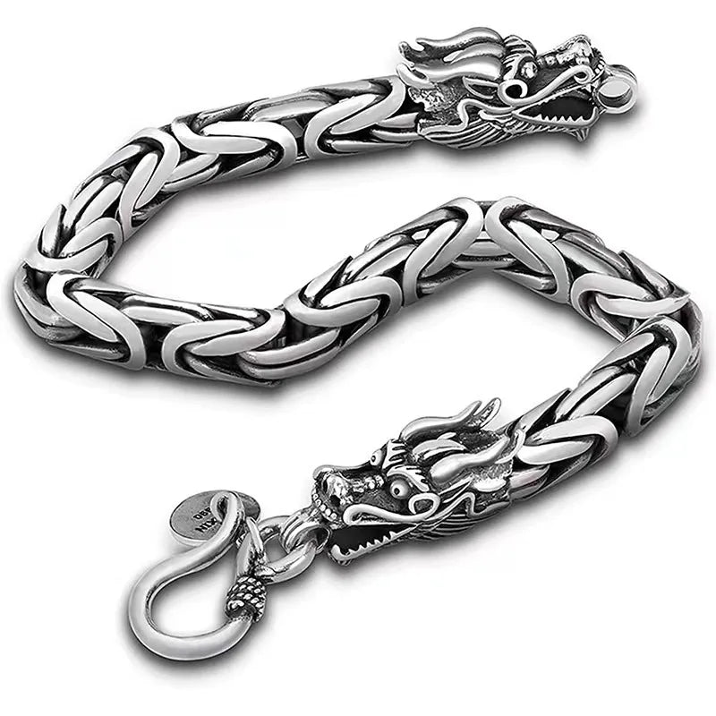 Vintage Mens Jewellery Cool Leader Aggressive Hip-hop Punk Gothic Bracelet Dragon Head Bracelets Men Accessories