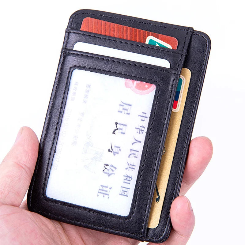 New PU Leather Airtag for Apple Card Holder Thin Wallet Rfid ID Credit Card Holder Business Carbon Fiber Purse Hot Sale Dropship