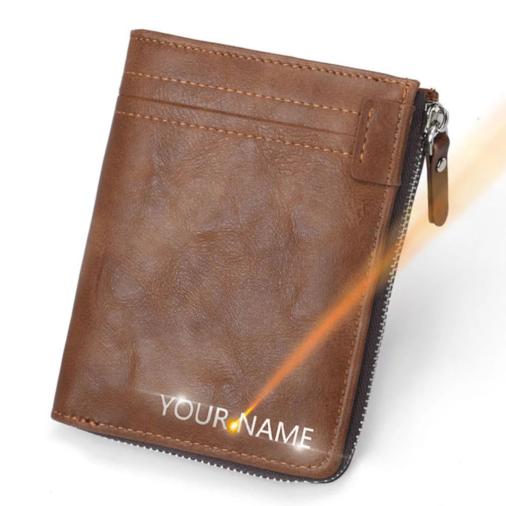 Leather Men Wallet Print Men Wallet.