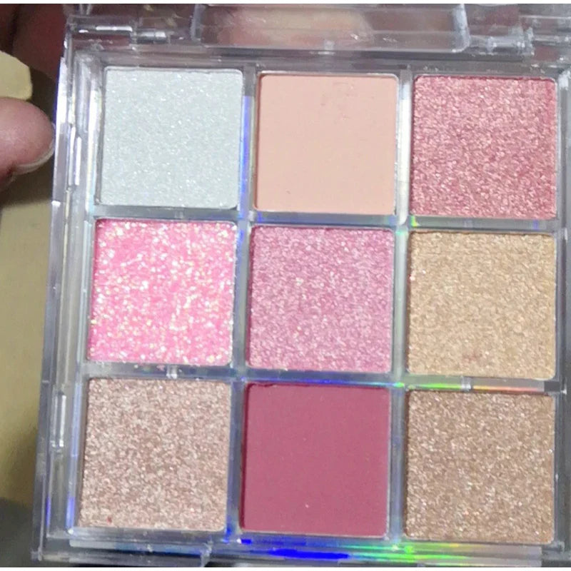 High Quality Matte Eyeshadow Palette Pearlescent Sequins Blush.